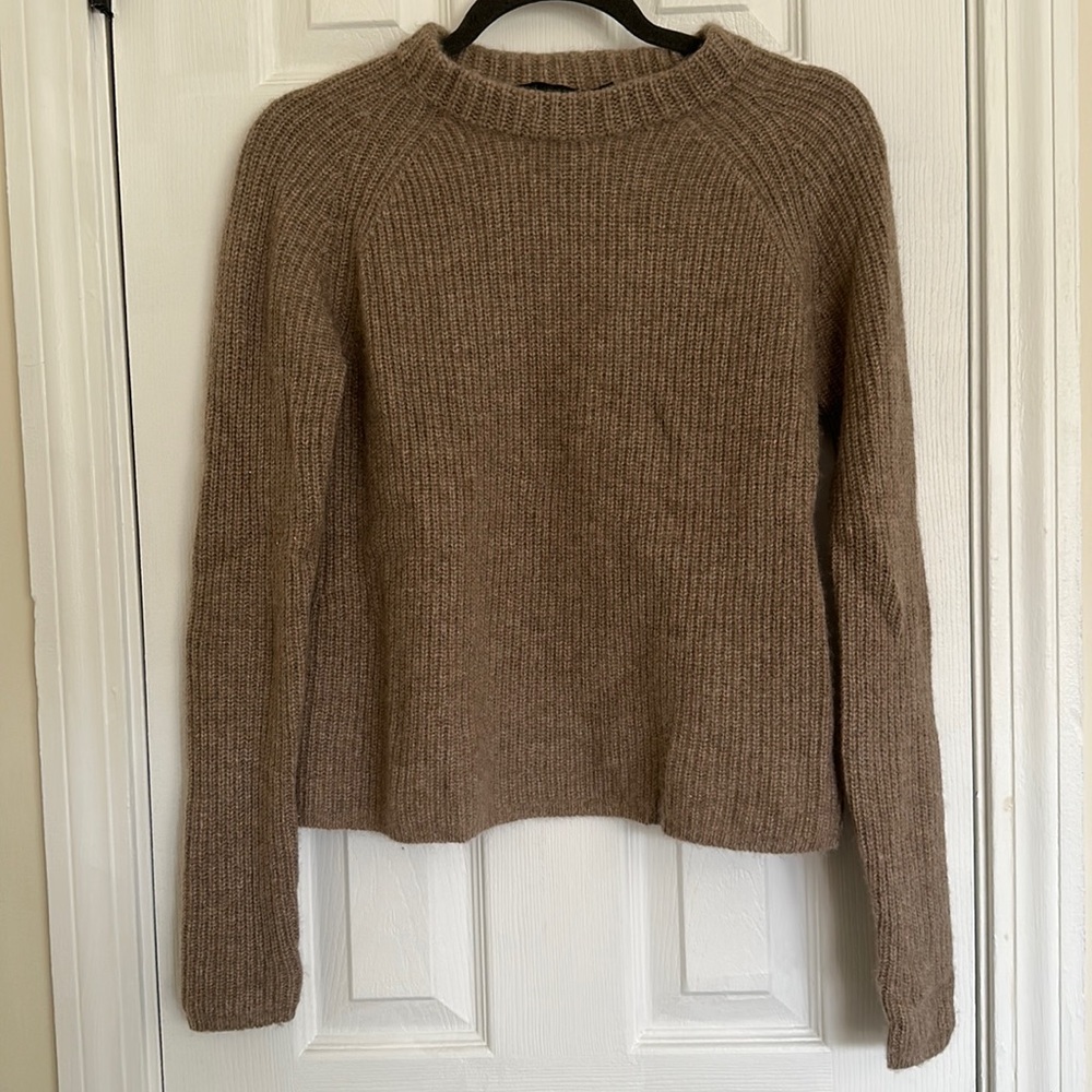 JENNI KAYNE Cashmere Fisherman Sweater (in the color “Russet”)